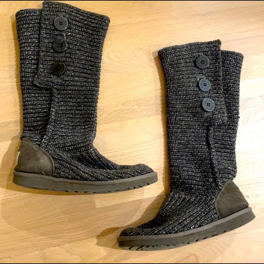 UGG Gray Sweater Boots